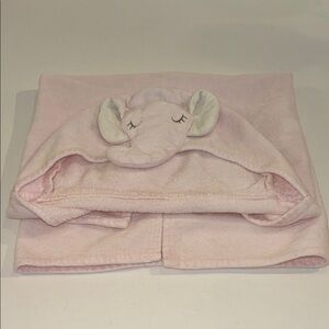 Pink Elephant Hooded Blanket